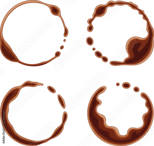 Coffee beans collection with cup and sweet decoration