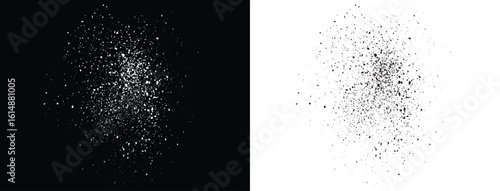 Blood hand-painted black and white splatter bleeding background illustration