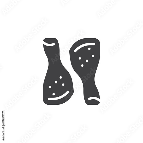 Chicken drumsticks solid glyph icon