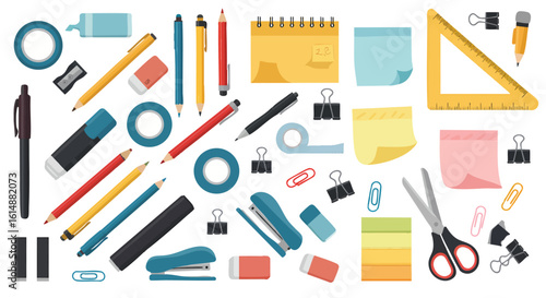 Stationery school and office supplies set