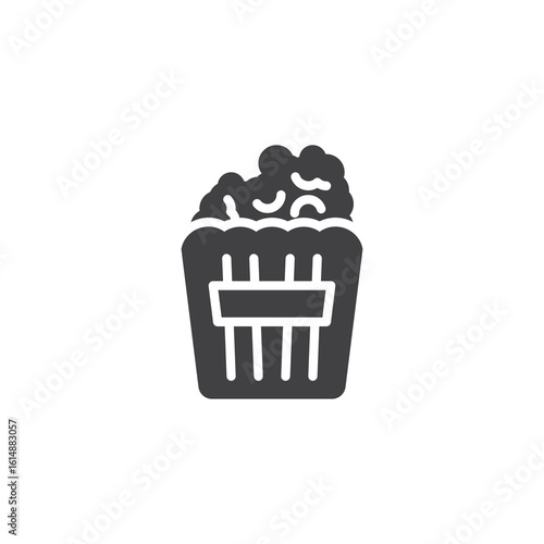 Popcorn solid glyph icon