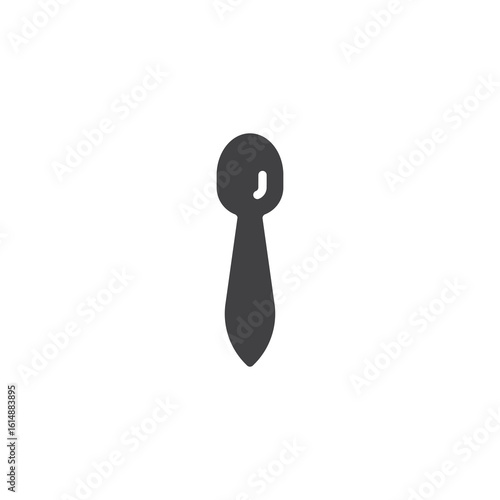 Spoon utensil solid glyph icon