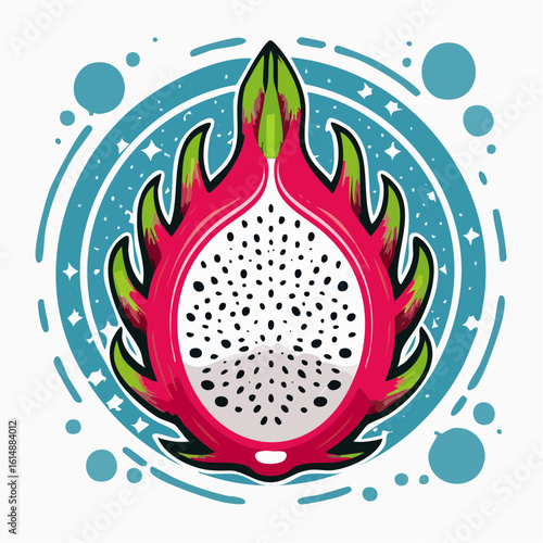 Jolie illustration d'un fruit du dragon
