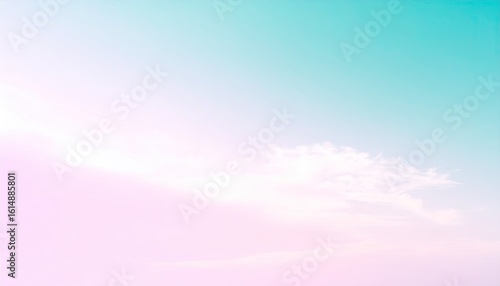 Soft Gradient Sky in Pale Teal and Dawn Violet with Light Cloud Formation