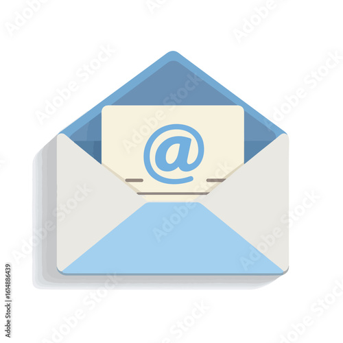 email isolated in White Background, email vector, Flat lay vector illustration