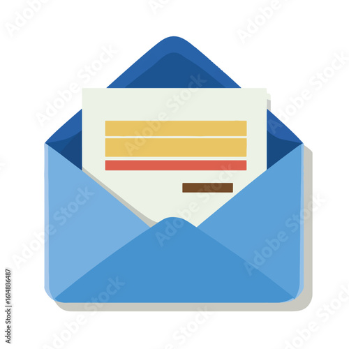 email isolated in White Background, email vector, Flat lay vector illustration