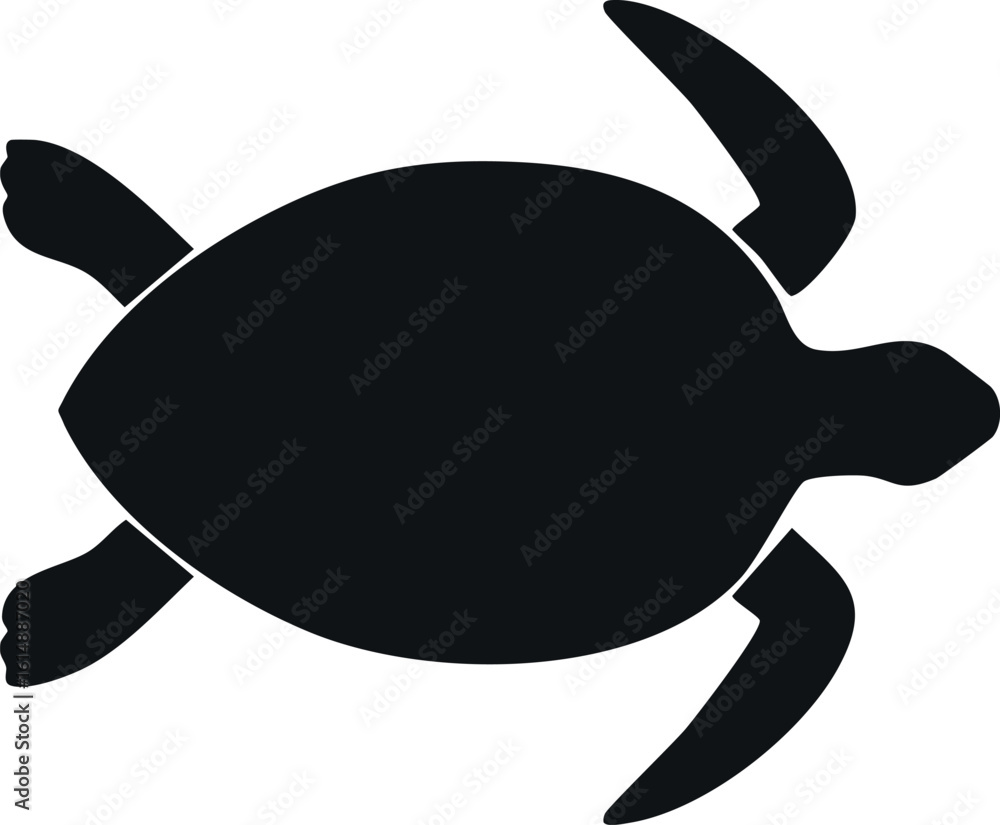 Obraz premium Turtle silhouette illustration