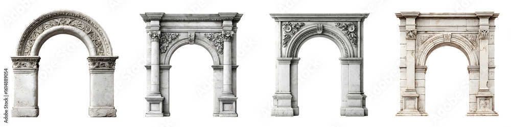 Fototapeta premium Ancient Stone Arches: Architectural Elements for Historical or Fantasy Themes