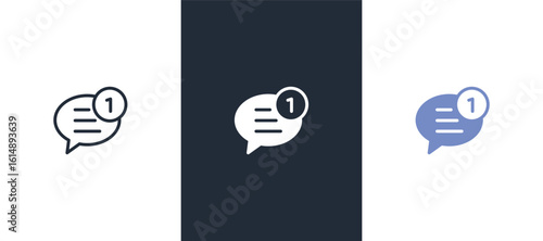 Message symbol, comment icon speech bubble symbol Chat message icons - talk message Bubble chat icon. Chat icon vector isolated on background.