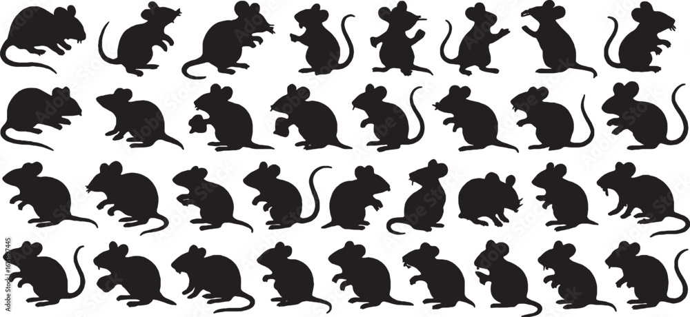 Naklejka premium mouse silhouette