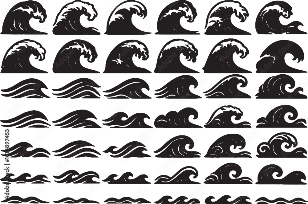 Fototapeta premium wave silhouette