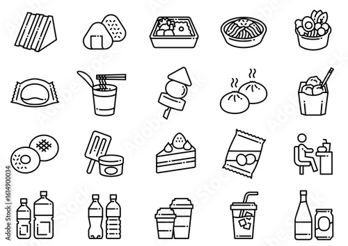 コンビニ関連アイコン01　Convenience Store icons