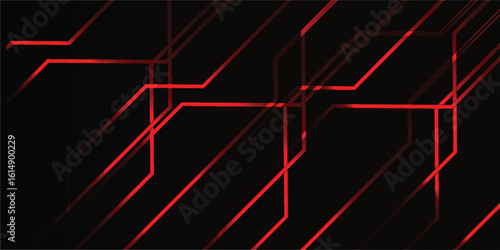 Glowing red circuit lines on a dark background, forming a dynamic, angular tech pattern. Perfect for futuristic, cyber, or AI-themed design backdrops.