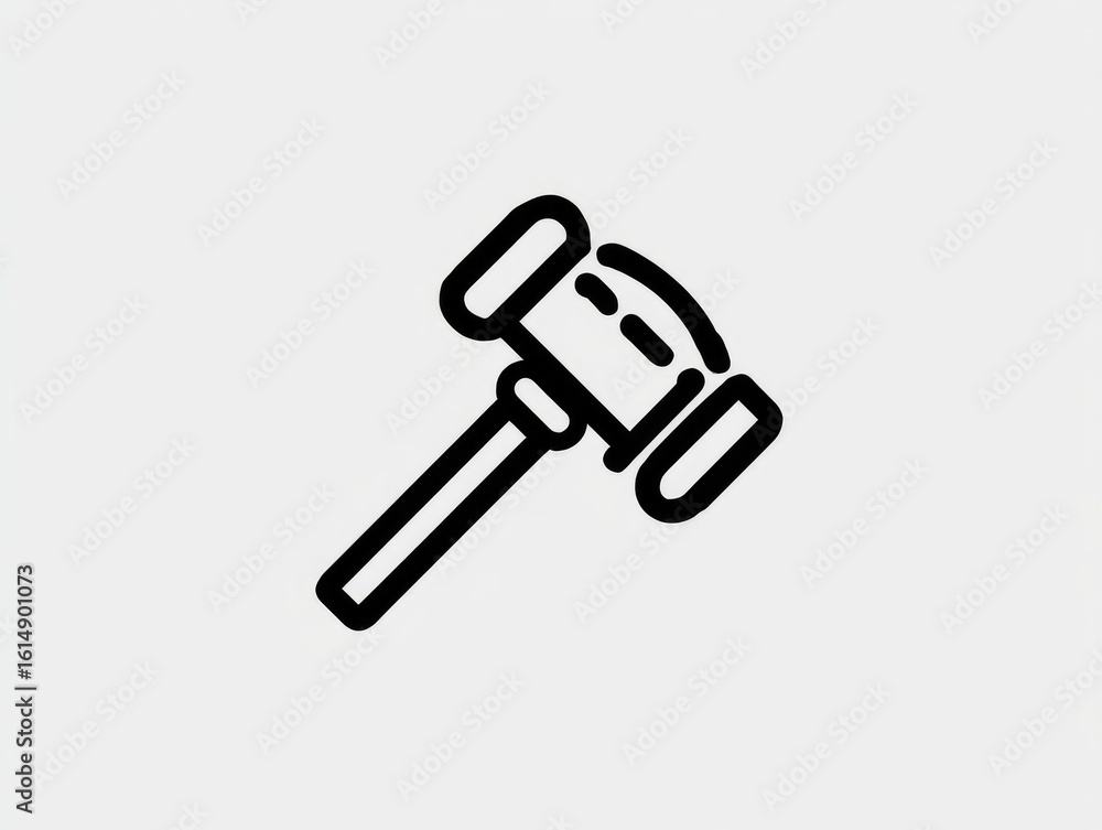 Simple black outline gavel Simple black outline gavel