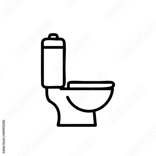 Toilet icon for restroom, plumbing or accessibility topics