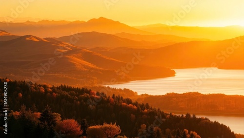 Wallpaper Mural sunset in the mountains Torontodigital.ca