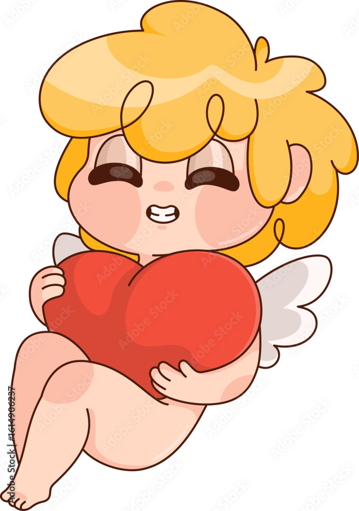 Obraz premium Cute Cupid Character