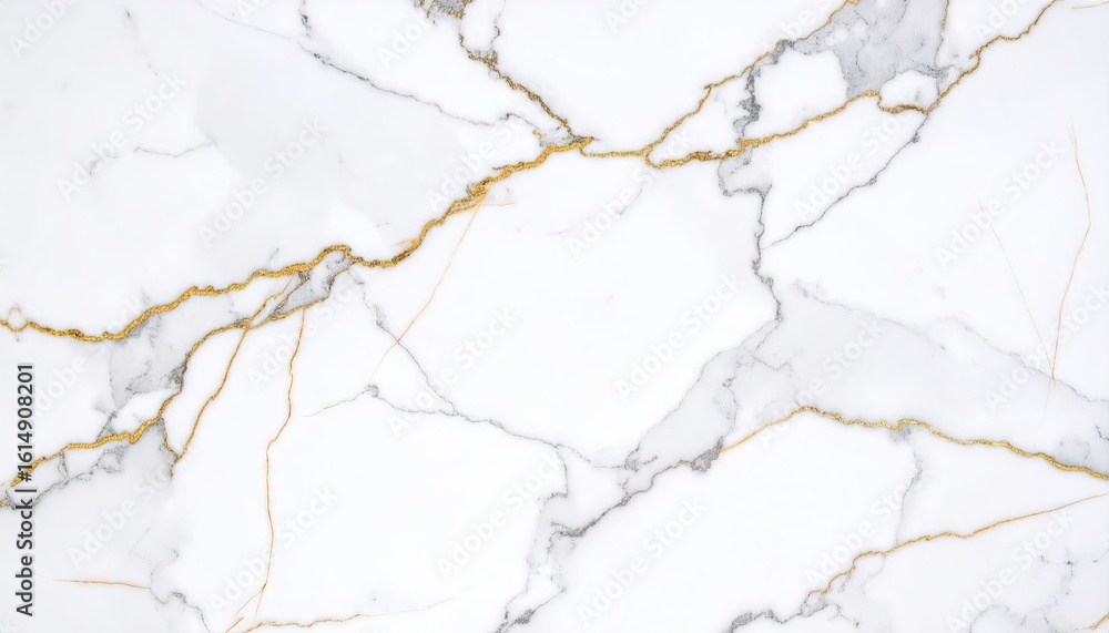 Obraz premium Elegant White Marble Surface With Luxurious Golden Veins And Detailed Texture Background