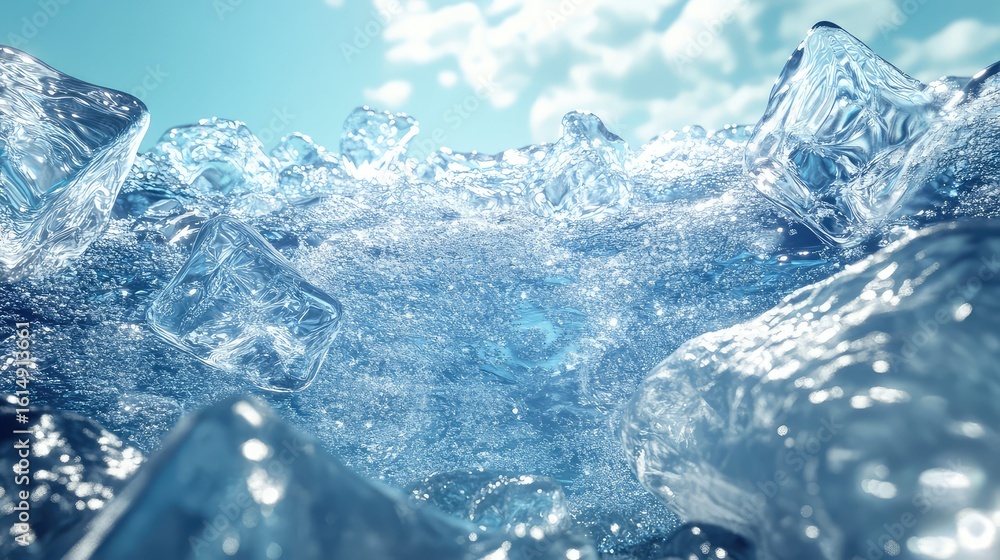 Obraz premium freeze ice under water