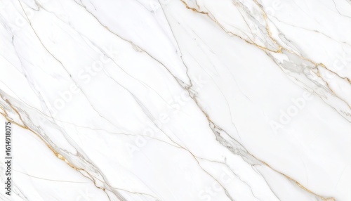 White Marble Surface With Golden Veins And Taupe Accents Creating Luxurious Texture and Background