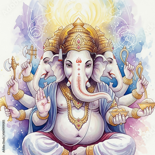Panchmukhi Ganesha in a Wat...