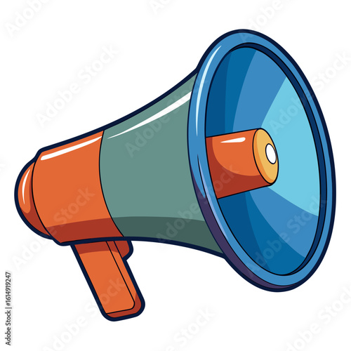 megaphone on white background