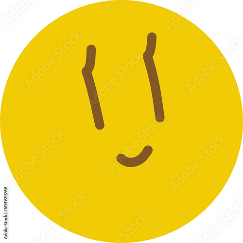 Simple Yellow Smiley Face Illustration
