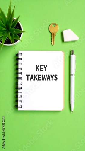 Flatlay of notepad with key takeaways
