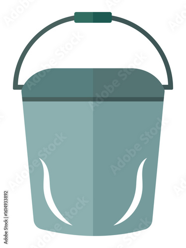 Bucket icon. Bucket silhouette vector symbol illustration icon website logo graphic design. High quality industrial bucket isolated on white background. Editable sign of bucket.