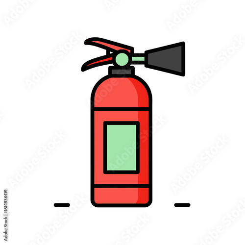 Extinguished Fire Flat Vector Icon. No Flame Symbol for Safety, Prevention, and Danger Alerts.