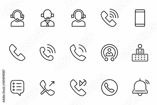 A clean, professional set of icons tailored to inbound and outbound call services. Great for telecom, BPO firms, HR onboarding, and enterprise support systems