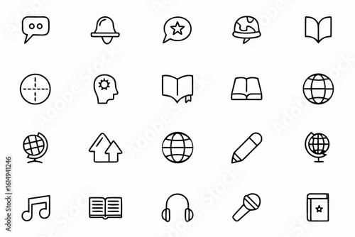 A multilingual and multicultural icon pack focused on world languages and global studies. Great for ESL courses, translation apps, international schools, and travel-learning platforms