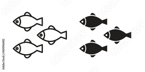 Shoal icon set, line and black glyph style for food app website.