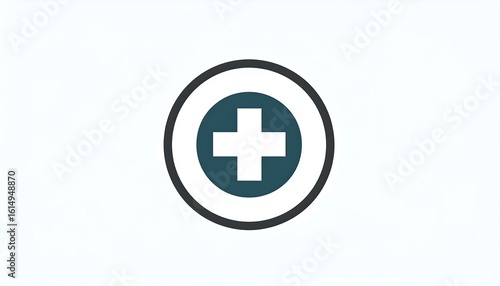 Simple medical cross icon