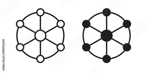 Dependency icon set, line and black glyph style for food app website.