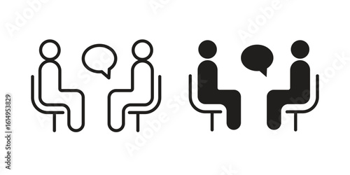 Counsel icon set, line and black glyph style for food app website.