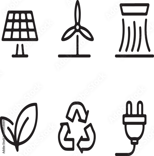 Renewable Energy Line Icons – Solar Panel, Wind Turbine, Water Power, and Sustainable Energy Symbols.png
