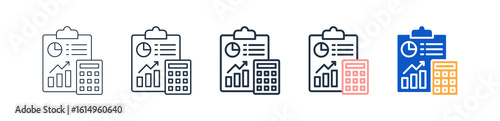 Calculation different style icons set vector illustration. 