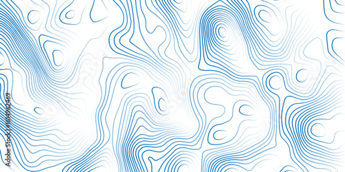 Topographic blue luxury map background. Geographic abstract pattern. The topo contour or wallpaper. Mountain trail terrain or path. Vector illustration.