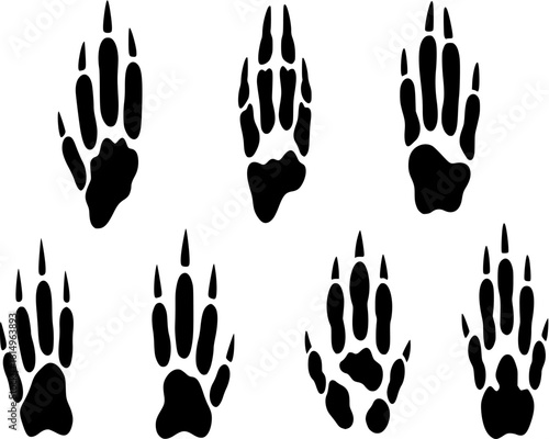 Armadillo footprints icon. Vector Illustration
