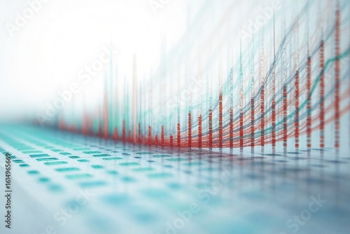 Graphically Stunning DNA Sequencing Chromatogram with Colorful Peaks and Valleys Representing Genetic Data