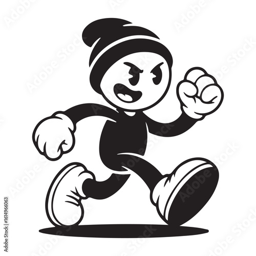 A man running quickly image vector icon