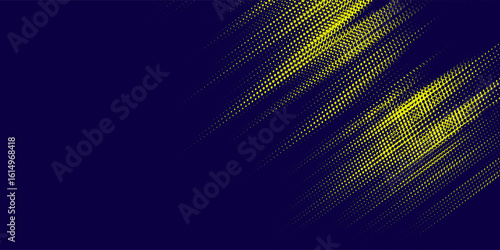 Dots halftone yellow and dark blue color pattern gradient grunge texture background. vector grunge sport.