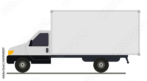 Delivery truck. Suitable for logistics, transportation and business themes.