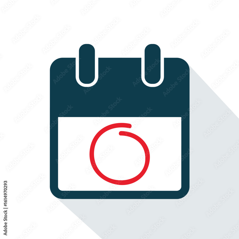 circle the date in calendar office sign isolated vector illustration circle the date in calendar office sign isolated vector illustration