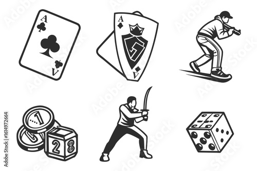 Collection of Casino and Gaming Icons.
