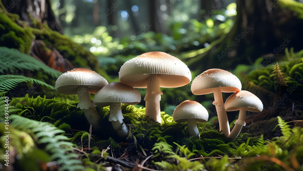 Fototapeta premium mushrooms in the forest