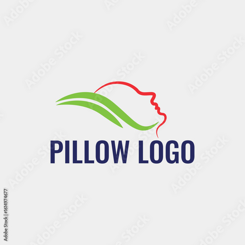 pillow logo design vector