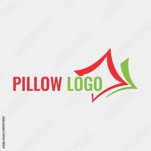 pillow logo design vector