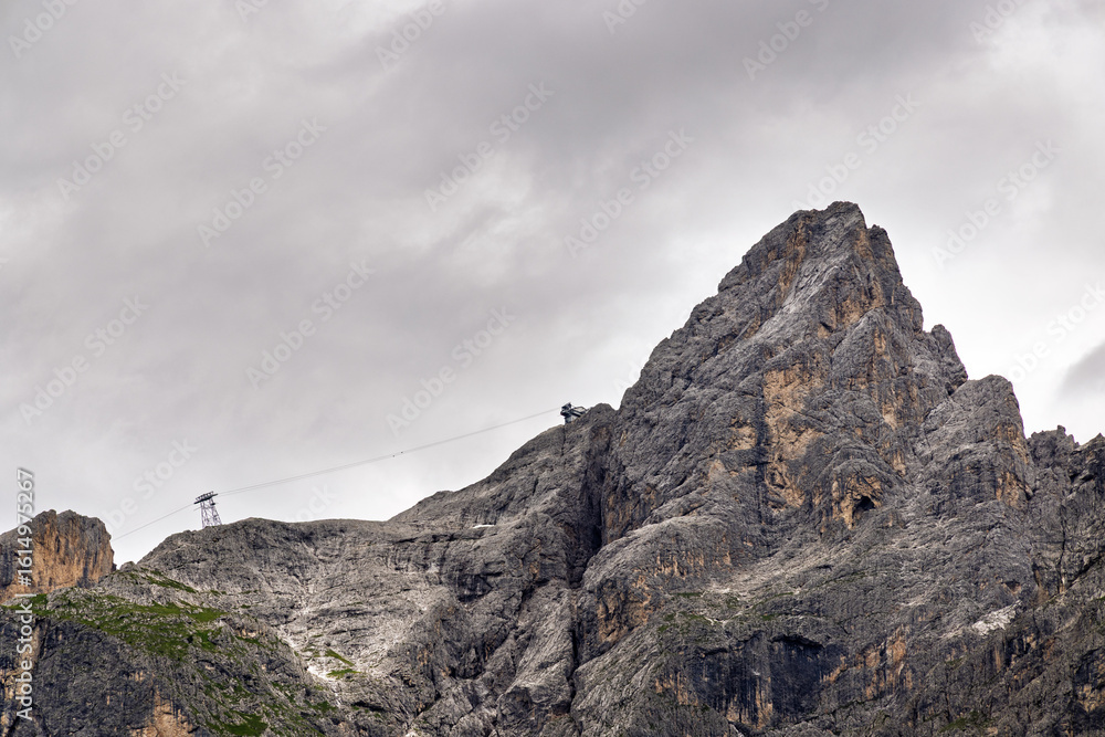 Fototapeta premium The Pale di San Martino seen from San Martino di Castrozza - Italy